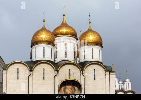 Russia, Moscow, Dormition Cathedral in the Moscow Kremlin Stock Photo