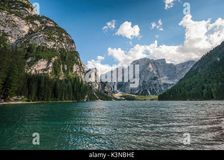 Italy, Trentino Alto Adige, Braies lake Stock Photo