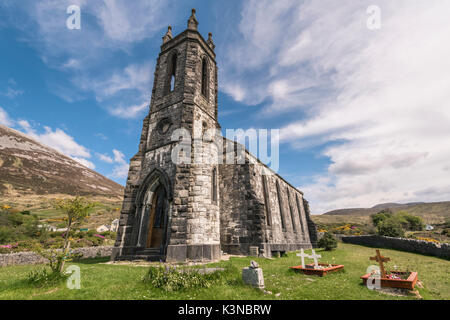 Dunlewy (Dunlewey) Old Church, Poisoned Glen, County Donegal, Ulster region, Ireland, Europe. Stock Photo