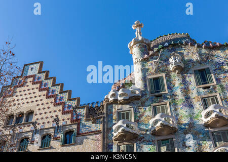 Spain, Catalonia, Barcelona. Casa Batllo, exterior view Stock Photo