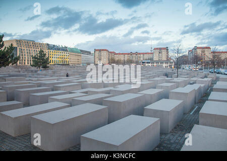 The Holocaust memorial monument in Mitte district - Berlin - Germany Stock Photo