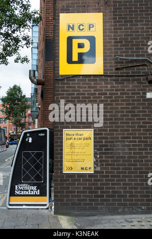 Michael Blampied's Welbeck Street car park on Welbeck Street, London, W1, UK Stock Photo