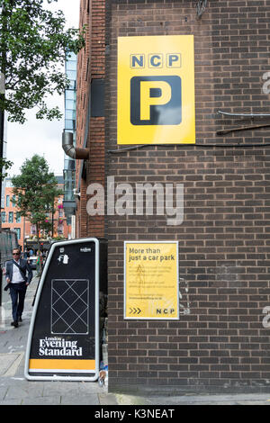 Michael Blampied's Welbeck Street car park on Welbeck Street, London, W1, UK Stock Photo