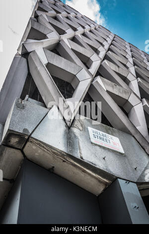 Michael Blampied's Welbeck Street car park on Welbeck Street, London, W1, UK Stock Photo