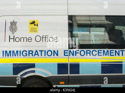 Closeup of a Home Office Immigration enforcement van in Southwark, London, England, SE1, UK Stock Photo
