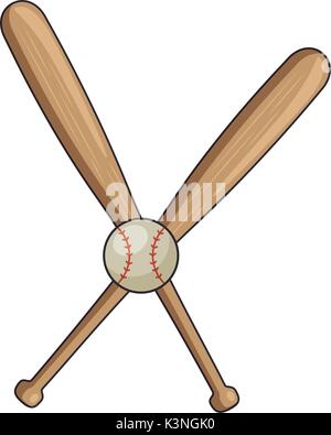 baseball ball and bats vector illustration design Stock Vector