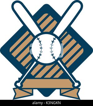 baseball ball and bats vector illustration design Stock Vector