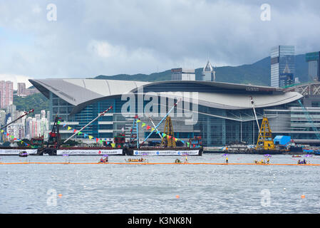 Hong Kong,China - Jun 10,2016:Hong Kong dragon boat race when dragon boat festival. Stock Photo