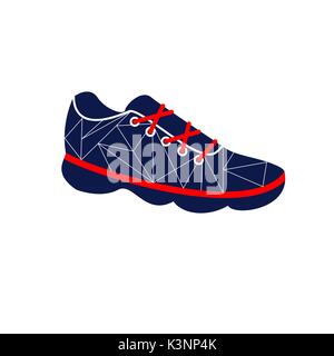 Sneaker vector icon. Sport footwear vector logo Stock Vector