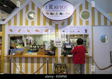 Eataly Italian Marketplace and Food Hall at Westfield World Trade Center Complex, Lower Manhattan, NYC, USA Stock Photo