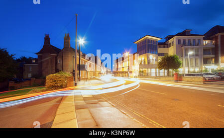 Winchester City centre at night Stock Photo