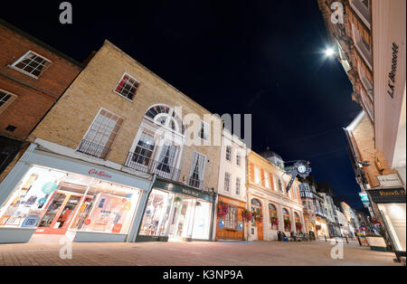 Winchester City centre at night Stock Photo