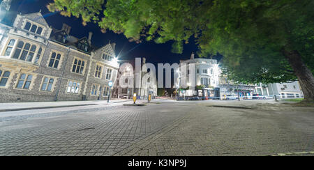 Winchester City centre at night Stock Photo