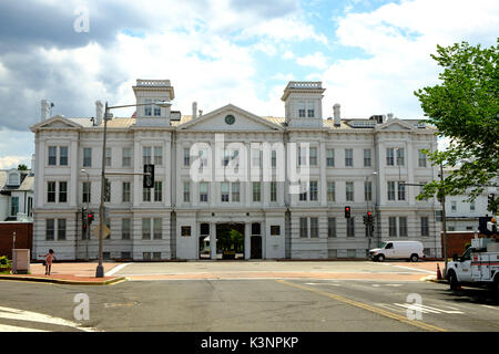 Latrobe Gate (Main Gate), Washington Navy Yard, M Street SE, Washington DC Stock Photo