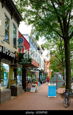 Shops on 8th Street SE, Washington DC Stock Photo