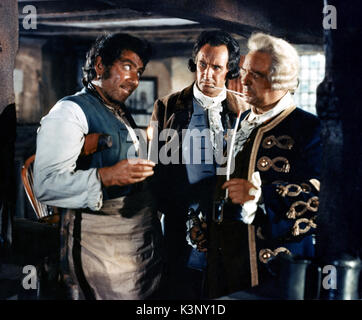 TREASURE ISLAND [US / BR 1950] ROBERT NEWTON as Long John Silver, DENIS O'DEA as Dr Livesey, WALTER FITZGERALD as Squire Trelawney     Date: 1950 Stock Photo