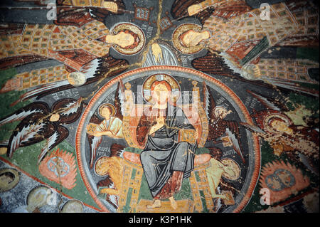 Cappadocia,Turkey - June 23,2015:Christian frescoes in Goreme Open Air Museum,Turkey. Stock Photo