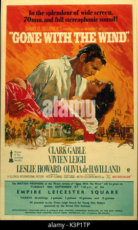GONE WITH THE WIND [US 1939] CLARK GABLE, VIVIEN LEIGH     Date: 1939 Stock Photo