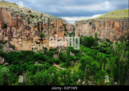 Ihlara valley landscape in cappadocia, Turkey. Stock Photo
