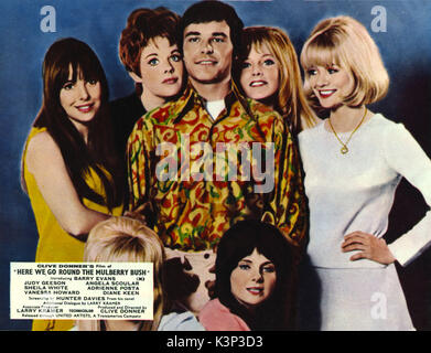 HERE WE GO ROUND THE MULBERRY BUSH [BR 1967] [L-R back row] [?], ANGELA SCOULAR, BARRY EVANS, [?], JUDY GEESON     Date: 1967 Stock Photo