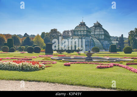 Vienna, Austria - September 24, 2014: Botanical garden near Schonbrunn palace in Vienna Stock Photo