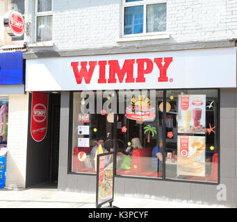 Wimpy cafe restaurant, Hamilton Road, Felixstowe, Suffolk, England, UK Stock Photo