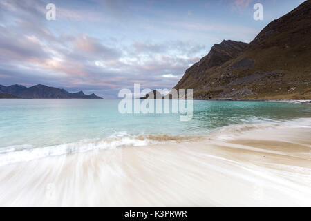 Haukland beach, Lofoten Islands, Norway Stock Photo