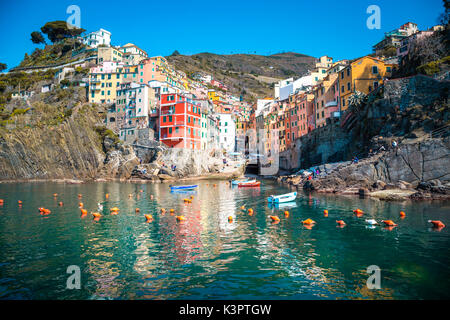 Riomaggiore, Cinque Terre National Park, Italy Stock Photo