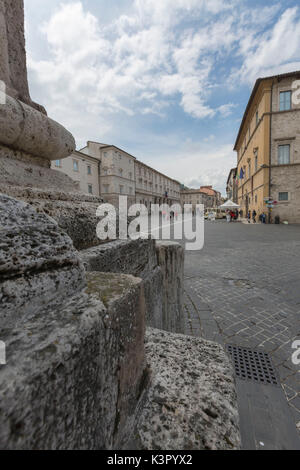 Historical square and ancient buildings Ascoli Piceno Marche Italy Europe Stock Photo