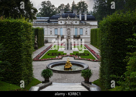 Oberammergau, Bavaria, Germany, Europe. Linderhof palace Stock Photo