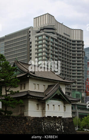 Watchtower of the Imperial Palace, Tokyo in Japan Stock Photo