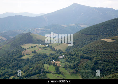 View of Hills from O Cebreiro; Galicia; Spain Stock Photo