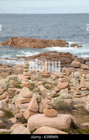Rock Stack, English Cemetery, Trece Head Beach; Costa de la Muerte; Galicia; Spain Stock Photo