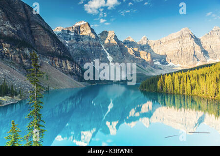 Moraine lake in Banff National Park, Alberta, Canada Stock Photo