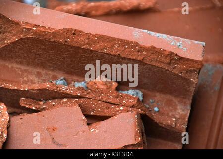 constructions waste consists of unwanted material produced dirctly or incidentally by the construction of industries, includes building materials Stock Photo