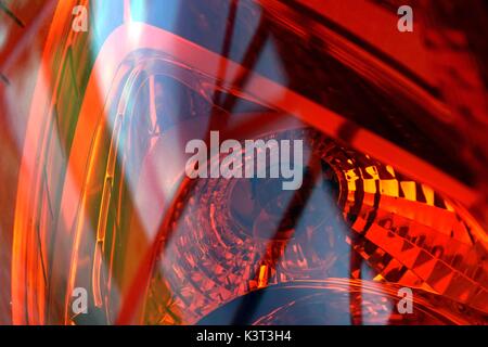 necessary tail lights, car taillight, tail lamp, taillights, tail light at the rear of an automobile, taillamp, Automotive lighting Stock Photo