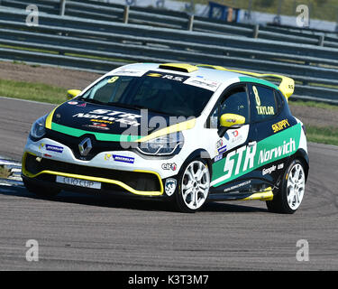 Shawn Taylor, STR Norwich, Renault Clio Sport 220 Trophy, Renault UK Clio Cup, BTCC Rockingham, Rockingham Motorsport Speedway, Sunday, 27th August, 2 Stock Photo