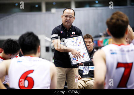 Tokyo, Japan. 2nd Sep, 2017. Shimpei Oikawa (JPN) Wheelchair Basketball : World Challenge Cup 2017 match between Japan - Australia at Tokyo Metropolitan Gymnasium in Tokyo, Japan . Credit: Yohei Osada/AFLO SPORT/Alamy Live News Stock Photo