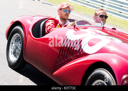 Monza, Italy. 3rd September, 2017.   Sebastian Vettel (GER, Ferrari) during the F1 Grand Prix of Italy at Autodromo Nazionale Monza on September 3rd 2017 in Monza, Italy.  Photo by HZ/Pixathlon/phcimages.com/Alamy Live News Stock Photo