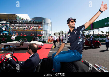 Monza, Italy. 3rd September, 2017.   Daniel Ricciardo (AUS, Red Bull) during the F1 Grand Prix of Italy at Autodromo Nazionale Monza on September 3rd 2017 in Monza, Italy.  Photo by HZ/Pixathlon/phcimages.com/Alamy Live News Stock Photo