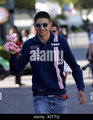 Monza, Italy. 3rd September, 2017.   Esteban Ocon (FRA, Force India) during the F1 Grand Prix of Italy at Autodromo Nazionale Monza on September 3rd 2017 in Monza, Italy. (Photo by Hasan Bratic/Pixathlon/phcimages.com) Stock Photo