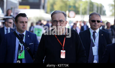 Monza, Italy. 3rd September, 2017.   CEO of Ferrari, Sergio Marchionne during the F1 Grand Prix of Italy at Autodromo Nazionale Monza on September 3rd 2017 in Monza, Italy. (Photo by Hasan Bratic/Pixathlon/phcimages.com) Stock Photo