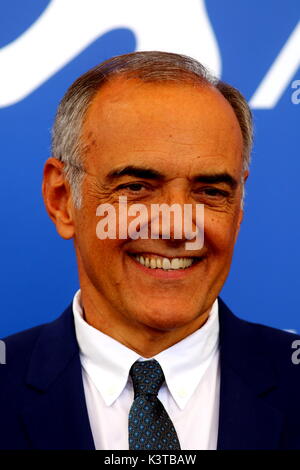 Venice, Italy. 3rd Sep, 2017. Director of the Venice International Film Festival Alberto Barbera attends the photocall during the 74th Venice International Film Festival at Lido of Venice on 3th September, 2017. Credit: Andrea Spinelli/Alamy Live News Stock Photo