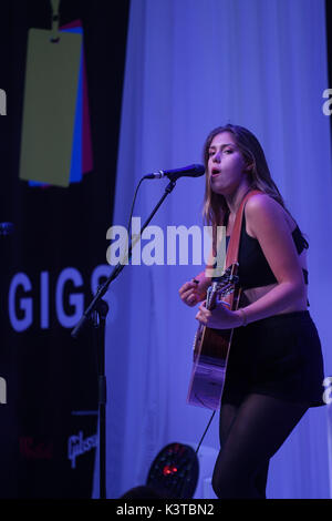 London, UK. 3rd Sep, 2017. Specail guest Natalie Shay two time winner in 2012 & 2015 performs at the Mayor of London Gigs at Westfield London. Credit: See Li/Alamy Live News Stock Photo
