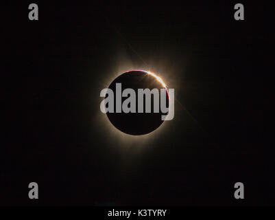 Total Solar Eclipse in Madras, OR USA on August 21, 2017 Stock Photo