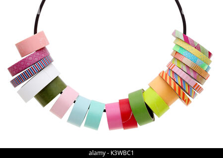 colorful masking tape isolated on a white background Stock Photo