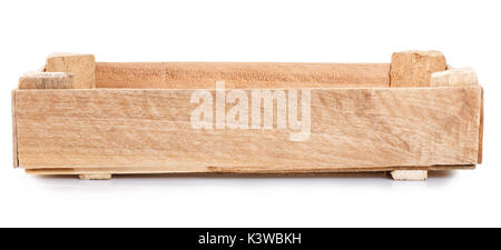 wooden crate isolated on white Stock Photo