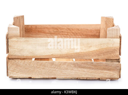 wooden crate isolated on white Stock Photo