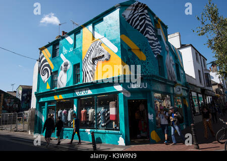 Shopping in the busy North Laine area of Brighton. Stock Photo