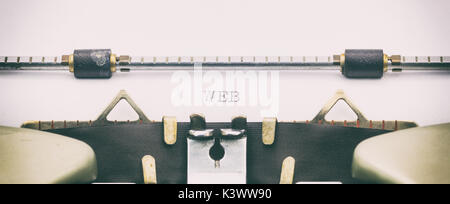 Close-up of word WEB on a typewriter sheet Stock Photo